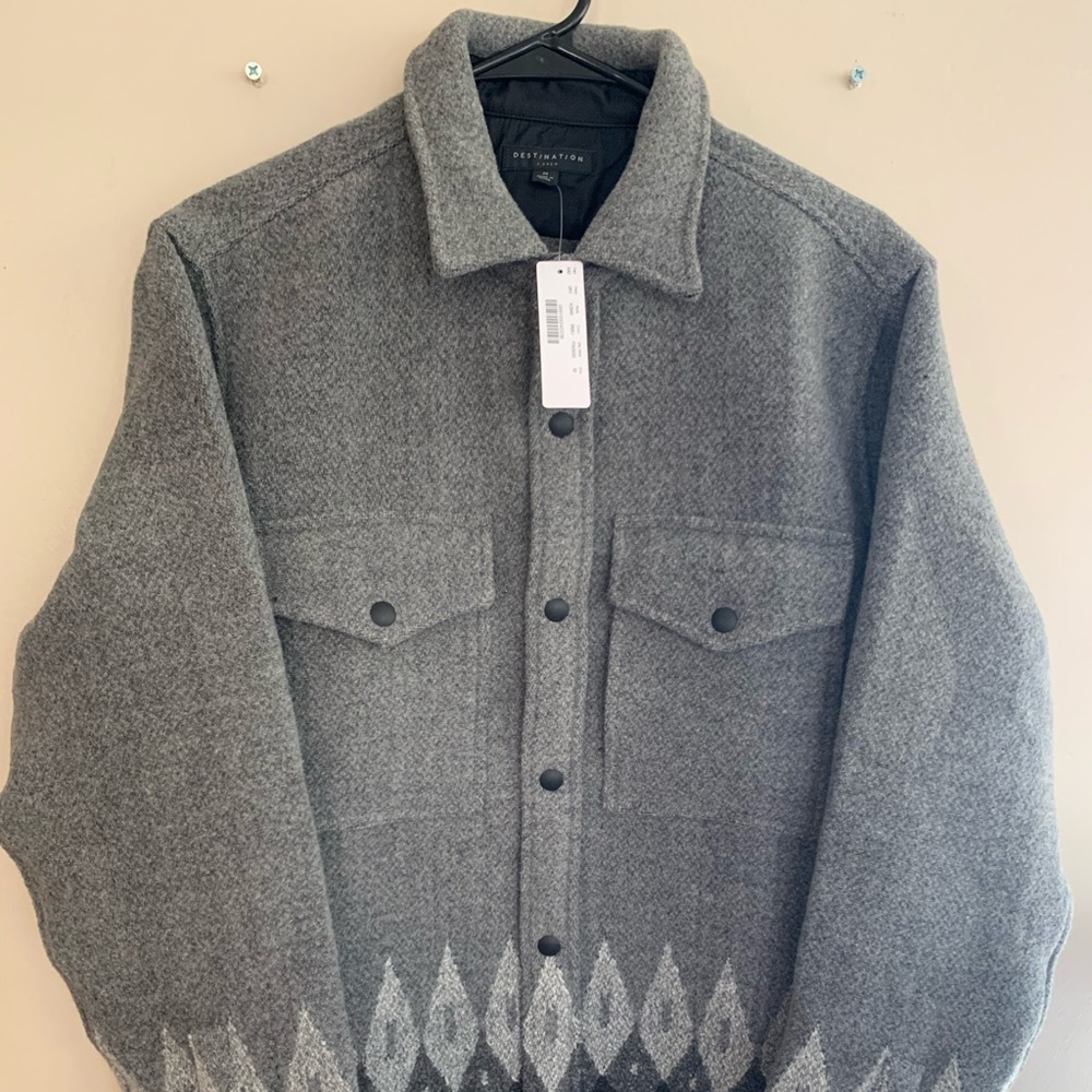 J Crew  Men’s Destination wool-blend shacket NWT